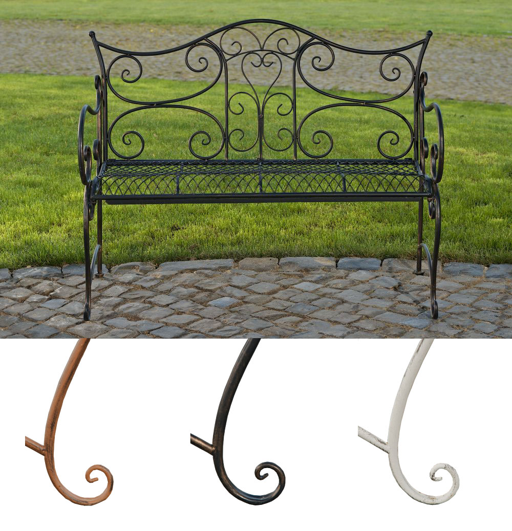 Gartenbank Tara Sitzbank Eisenbank Gartenmöbel NEU Landhaus Metall Bank
