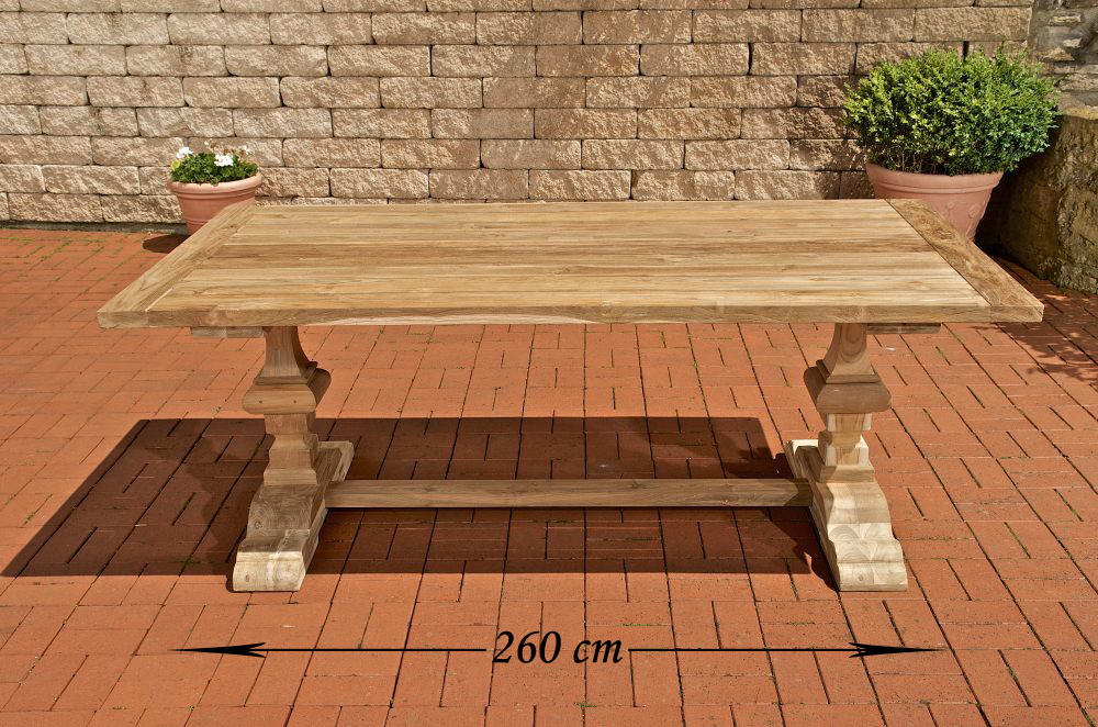 Teaktisch ASTRA Outdoor Esstisch Terrassentisch Massiv Küchentisch