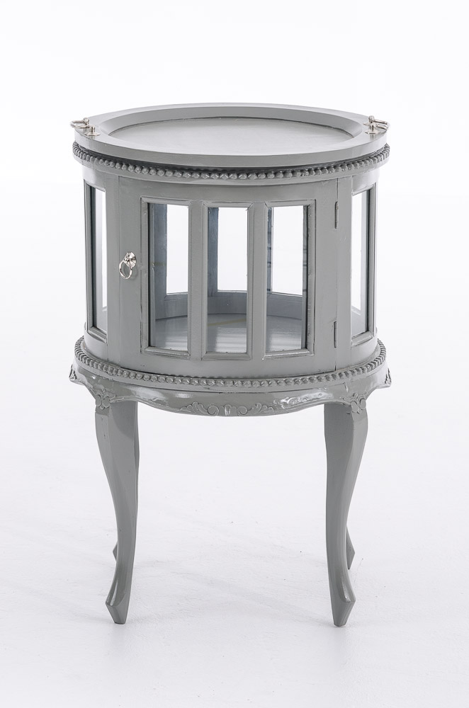 Runder Teetisch Mahagoni Jugendstil Beistelltisch Vitrine Teeschrank