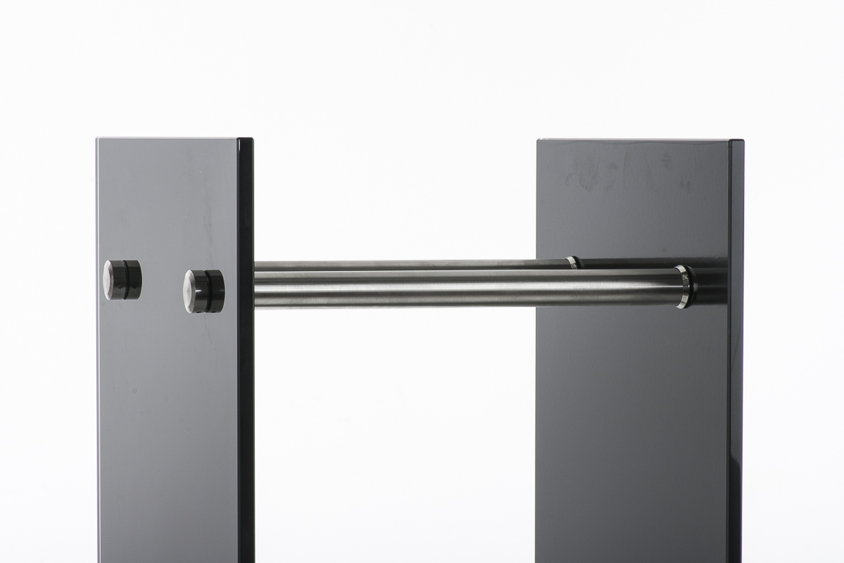 Kaminholzständer DACIO Schwarz Kaminholzablage Kaminholzregal Glas