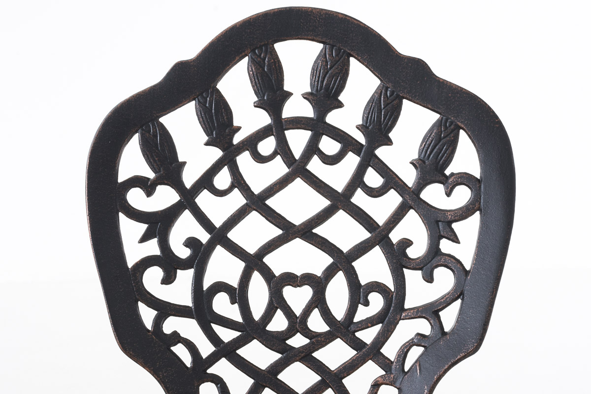 Aluguss Gartenstuhl Laxmi Terrassenstuhl Metall Eisenstuhl Bistrostuhl