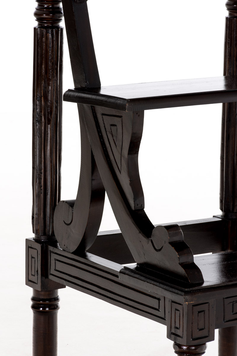 Holz Tritthocker COSMIN 3 Stufen Tritt Stufenhocker Trittleiter