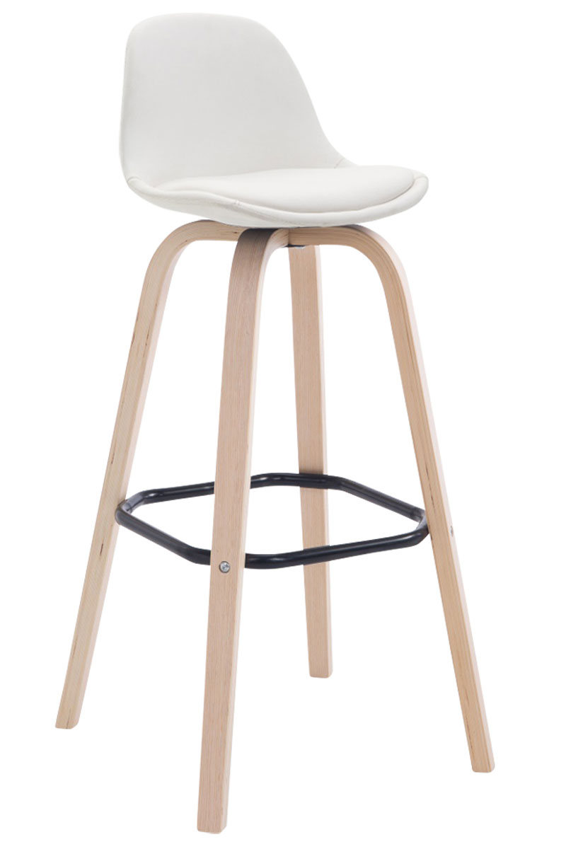 Tabouret de bar AVIKA assise et dossier similicuir chaise bar avec repose-pied Tabouret de bar AVIKA assise et dossier similicuir chaise bar avec repose-pied